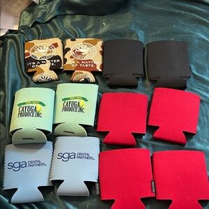 Set of 12 bundle beverage holders koozies. All have at least one matching set.